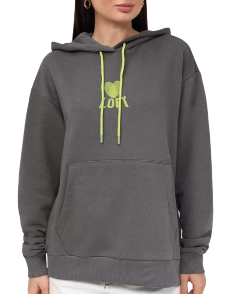 Худи с принтом женское / Темно-серый / 42