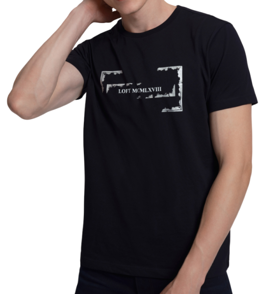 Футболка с принтом мужская / Черный / 50 Футболка с принтом мужская / Черный / 50