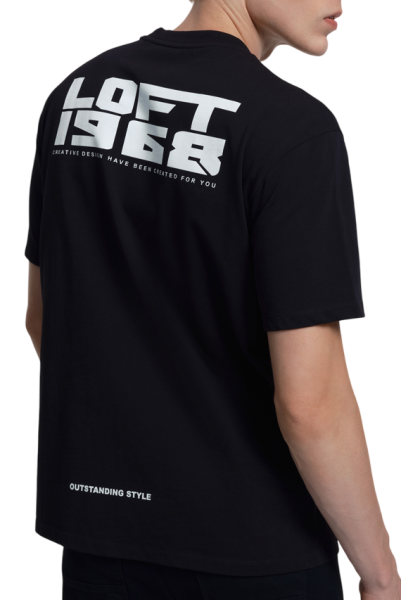 Футболка с принтом мужская / Черный / 46 Футболка с принтом мужская / Черный / 46