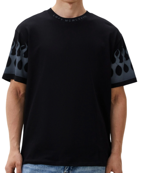 Футболка с принтом мужская / Черный / 48 Футболка с принтом мужская / Черный / 48
