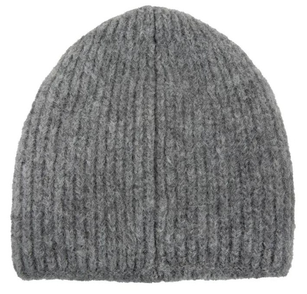 Шапка с шерстью женская / Серый / 56
