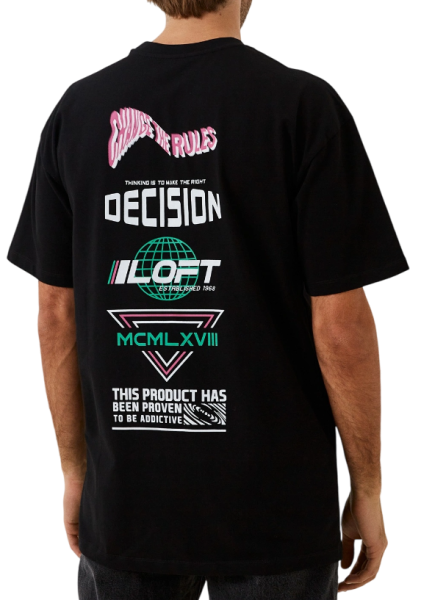 Футболка с принтом мужская / Черный / 48 Футболка с принтом мужская / Черный / 48