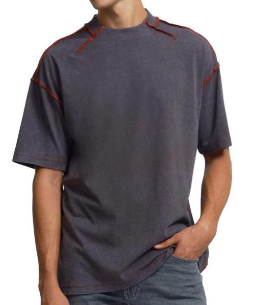 Футболка прямого кроя мужская / Темно-серый / 46 Футболка прямого кроя мужская / Темно-серый / 46