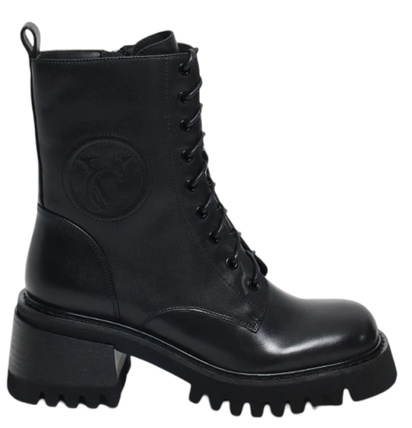 Полусапоги кожаные женские / Черный / 37