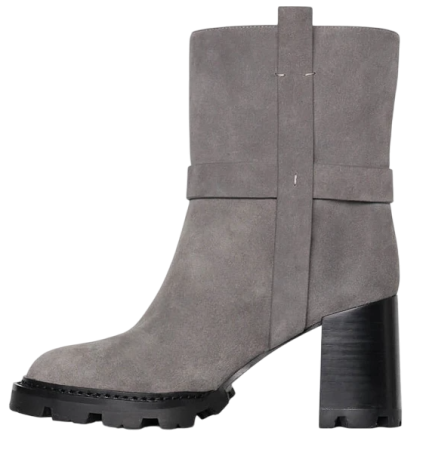 Полусапоги кожаные женские / Серый / 38 Полусапоги кожаные женские / Серый / 38