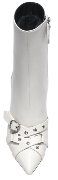 Полусапоги кожаные женские / Молочный / 37