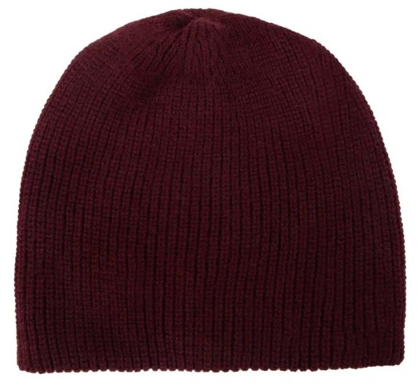 Шапка с шерстью женская / Бордовый / 56