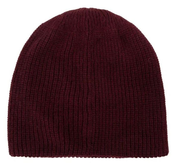 Шапка с шерстью женская / Бордовый / 56