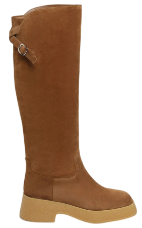 Сапоги велюровые женские / Бежевый / 36 Сапоги велюровые женские / Бежевый / 36