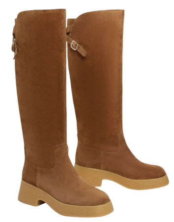 Сапоги велюровые женские / Бежевый / 36 Сапоги велюровые женские / Бежевый / 36