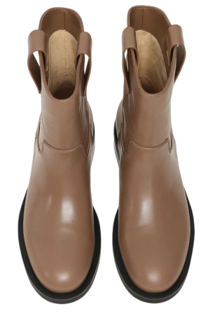 Полусапоги кожаные женские / Бежевый / 35 Полусапоги кожаные женские / Бежевый / 35