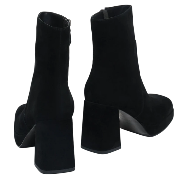 Полусапоги велюровые женские / Черный / 36