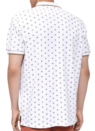 Поло с принтом мужское / Белый / 52 Поло с принтом мужское / Белый / 52