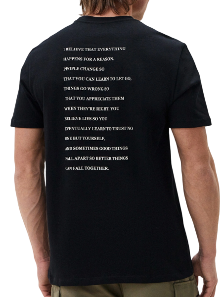 Футболка с принтом мужская / Черный / 46 Футболка с принтом мужская / Черный / 46