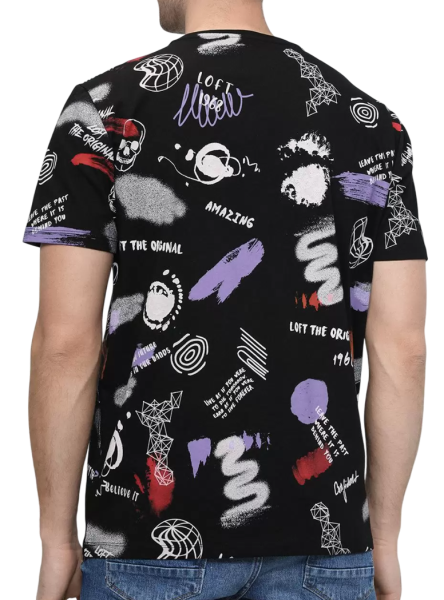 Футболка с принтом мужская / Черный / 54 Футболка с принтом мужская / Черный / 54