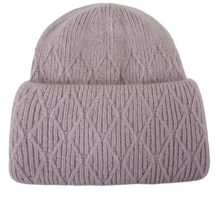 Шапка с шерстью женская / Светло-розовый / 56 Шапка с шерстью женская / Светло-розовый / 56