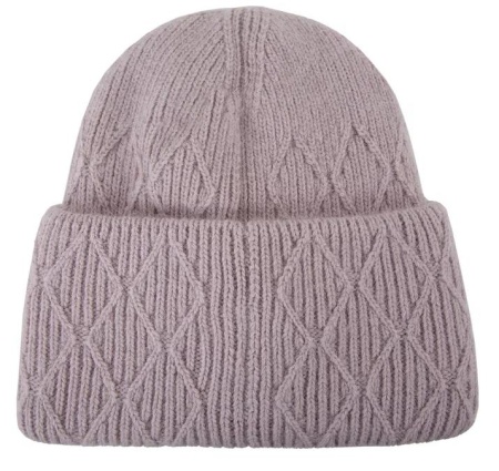 Шапка с шерстью женская / Светло-розовый / 56 Шапка с шерстью женская / Светло-розовый / 56