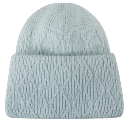Шапка с шерстью женская / Голубой / 56 Шапка с шерстью женская / Голубой / 56