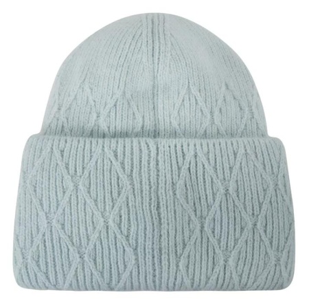 Шапка с шерстью женская / Голубой / 56 Шапка с шерстью женская / Голубой / 56