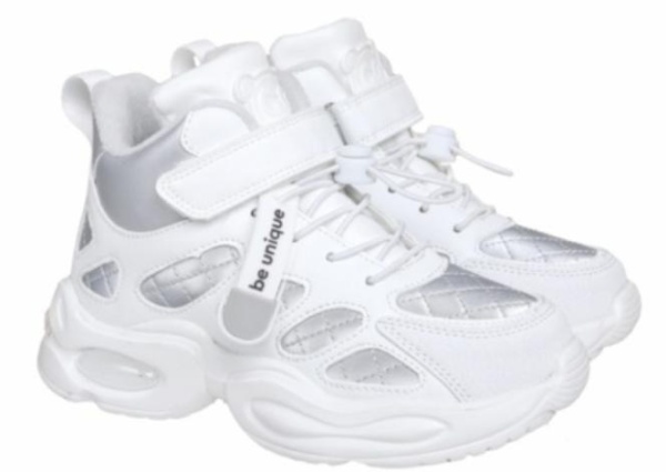 Кроссовки высокие для девочки / Белый / 37