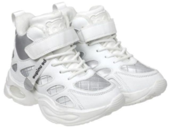 Кроссовки высокие для девочки / Белый / 37