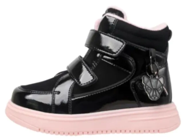 Ботинки из экокожи для девочки / Розовый / 34