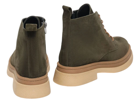 Ботинки кожаные женские / Хаки / 40 Ботинки кожаные женские / Хаки / 40