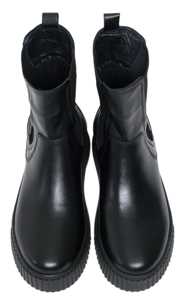 Ботинки кожаные женские / Черный / 40