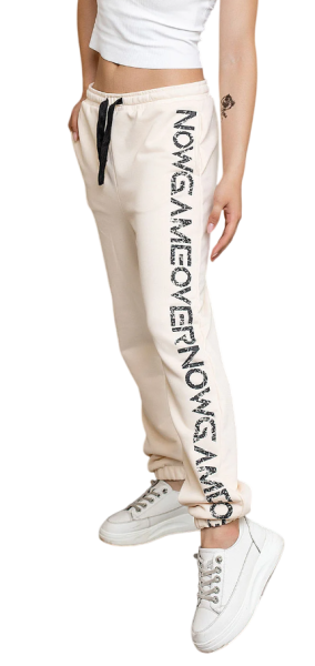 Джоггеры из хлопка детские / Бежевый / 152