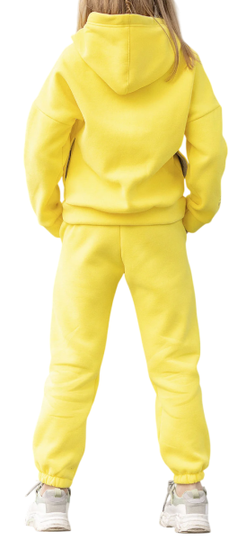 Комплект для девочки: худи и брюки / Желтый / 122
