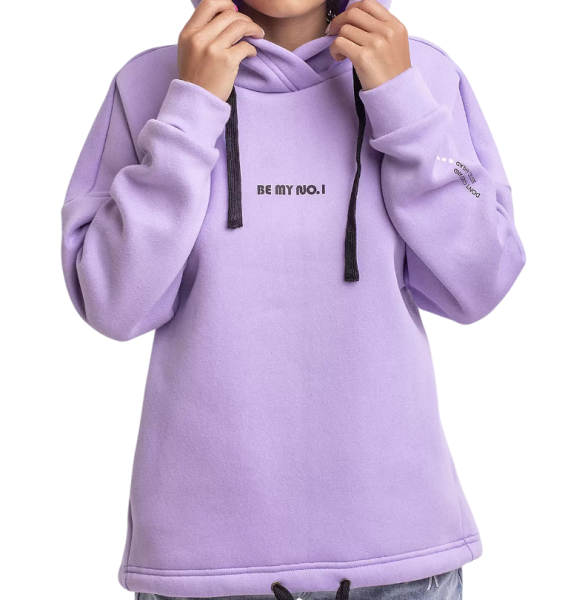 Худи с хлопком для девочки / Сиреневый / 140