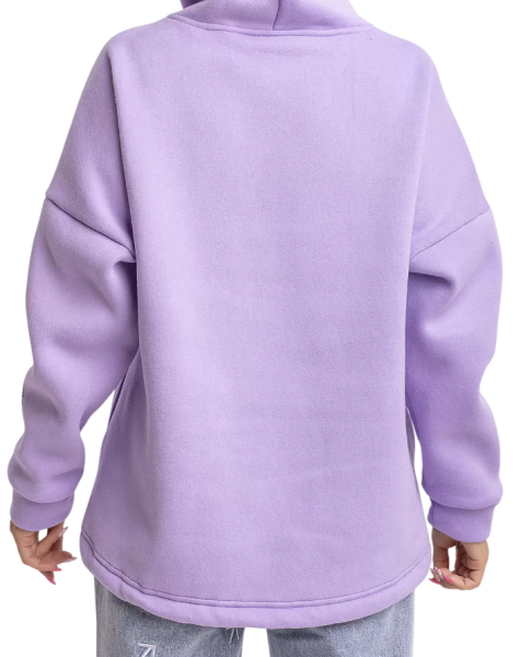 Худи с хлопком для девочки / Сиреневый / 140