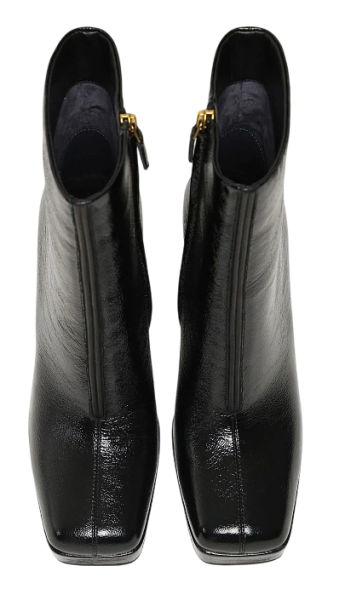 Полусапоги кожаные женские / Черный / 37