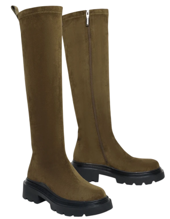 Сапоги велюровые женские / Хаки / 37 Сапоги велюровые женские / Хаки / 37
