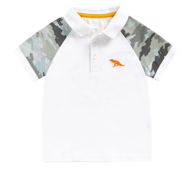 Поло с коротким рукавом для мальчика / Белый / 140