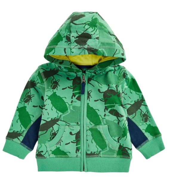 Толстовка с капюшоном детская / Зеленый / 110