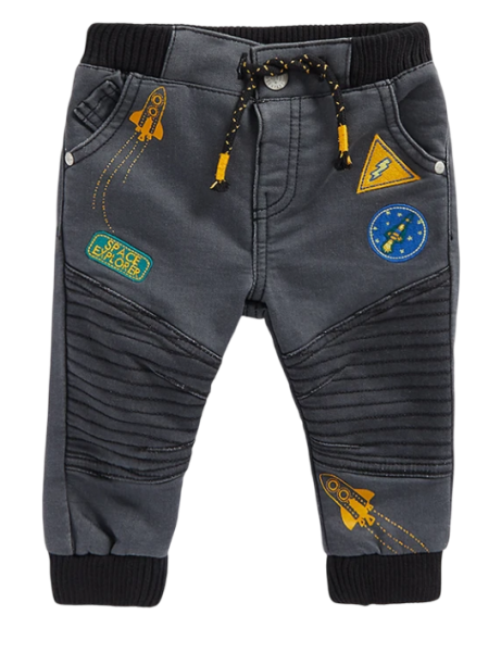 Брюки джинсовые для мальчика / Серый / 104