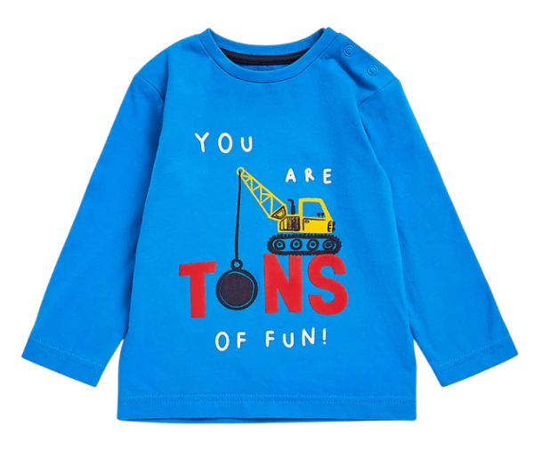 Комплект: футболка и рубашка для мальчика / Синий / 110