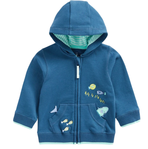 Толстовка с капюшоном для мальчика / Синий / 104