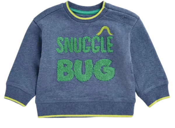 Свитшот с принтом детский / Тёмно-синий / 80