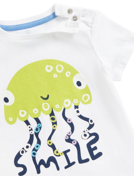 Комплект: футболка и рубашка для мальчика / Зеленый / 104