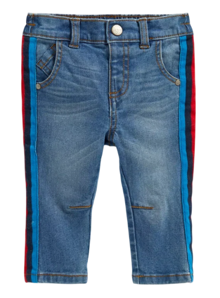 Джинсы с лампасами детские / Синий / 98