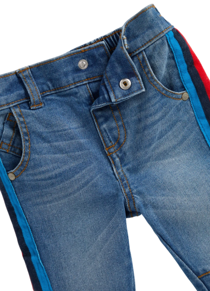 Джинсы с лампасами детские / Синий / 98