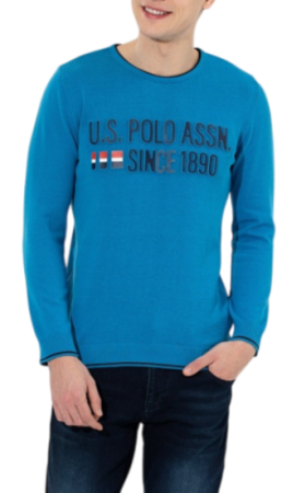 Джемпер из хлопка мужской / Синий / 46 Джемпер из хлопка мужской / Синий / 46