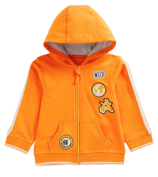 Толстовка с капюшоном детская / Желтый / 80