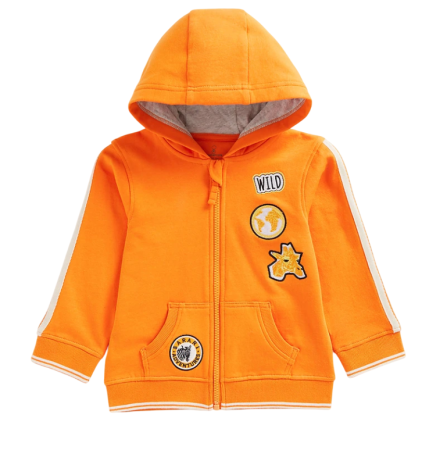 Толстовка с капюшоном детская / Желтый / 80