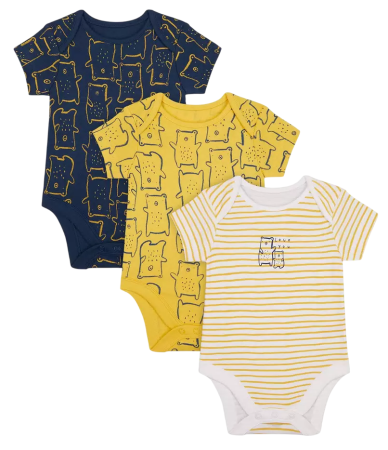 Боди хлопковое детское  / Желтый / 86