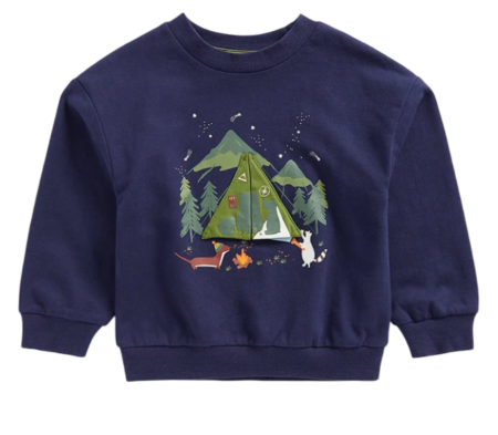Свитшот принтом для мальчика / Тёмно-синий / 104