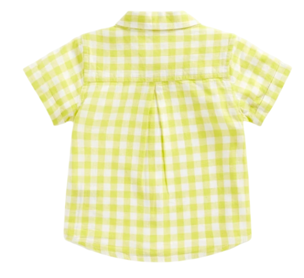 Комплект: футболка и рубашка для мальчика / Зеленый / 110