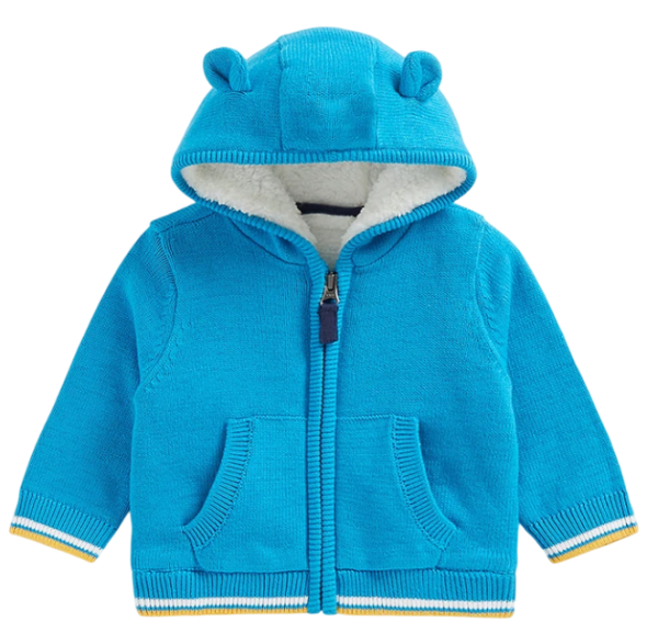 Кардиган с капюшоном детский / Синий / 86